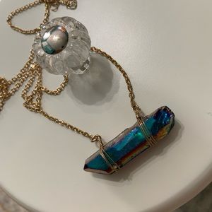 Multicolored stone necklace
